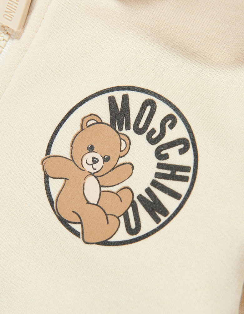 Baby Teddy Bear Logo Tracksuit in Beige