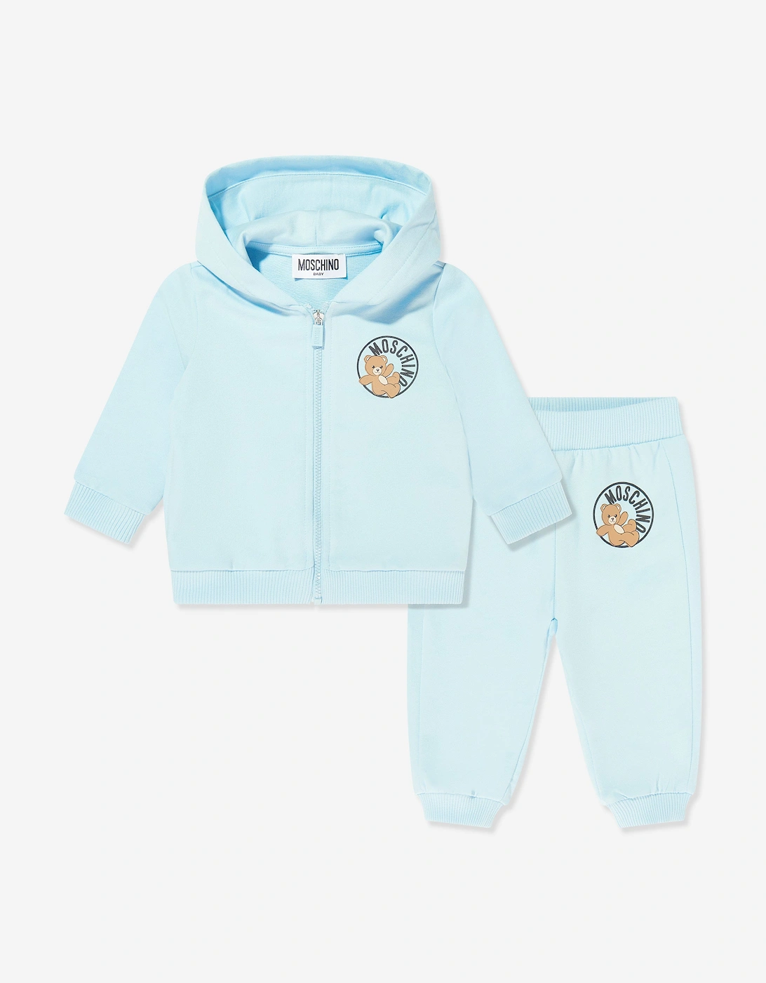 Baby Boys Teddy Bear Logo Tracksuit in Blue, 6 of 5