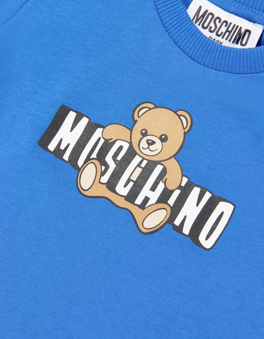 Baby Teddy Bear Logo Short Set in Blue