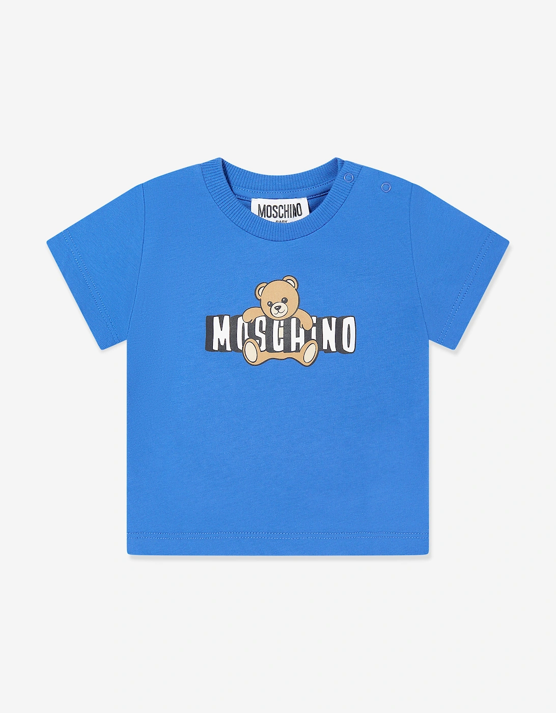 Baby Teddy Bear Logo Short Set in Blue