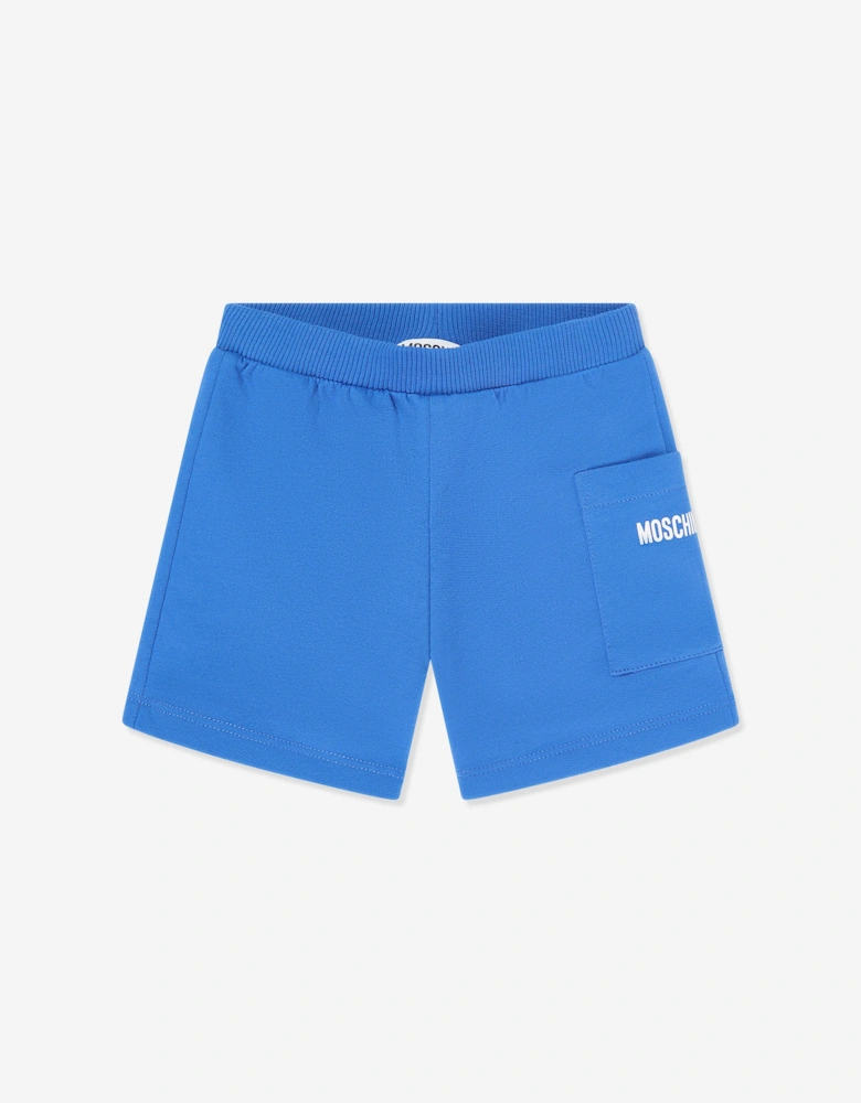 Baby Teddy Bear Logo Short Set in Blue