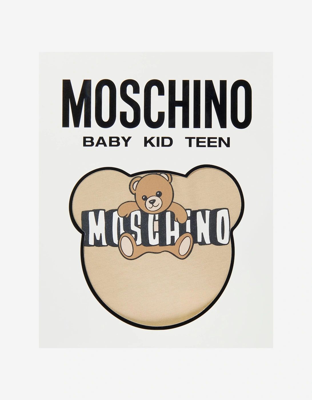 Baby Teddy Bear Logo Short Set in Beige