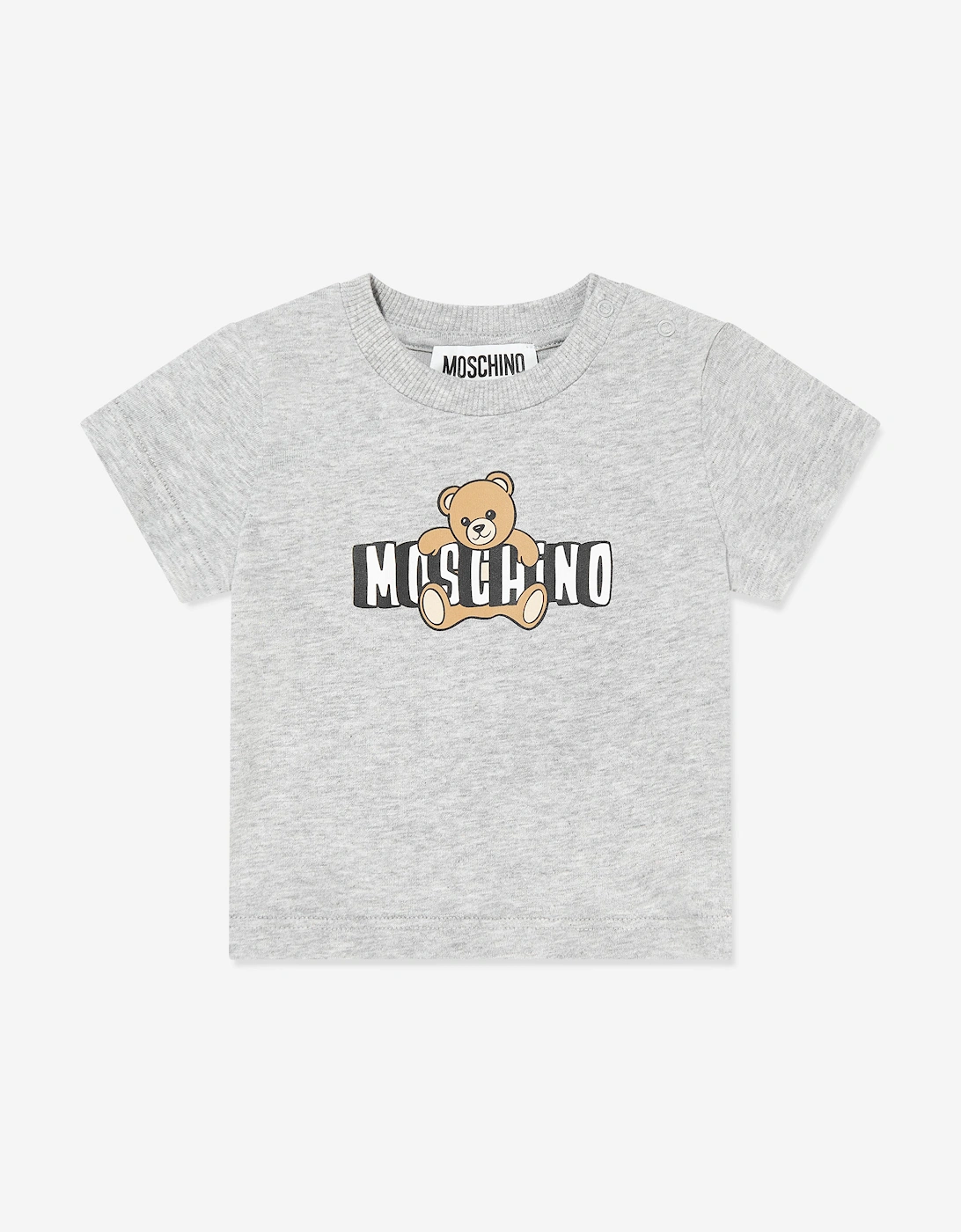 Baby Teddy Bear Logo Short Set in Grey