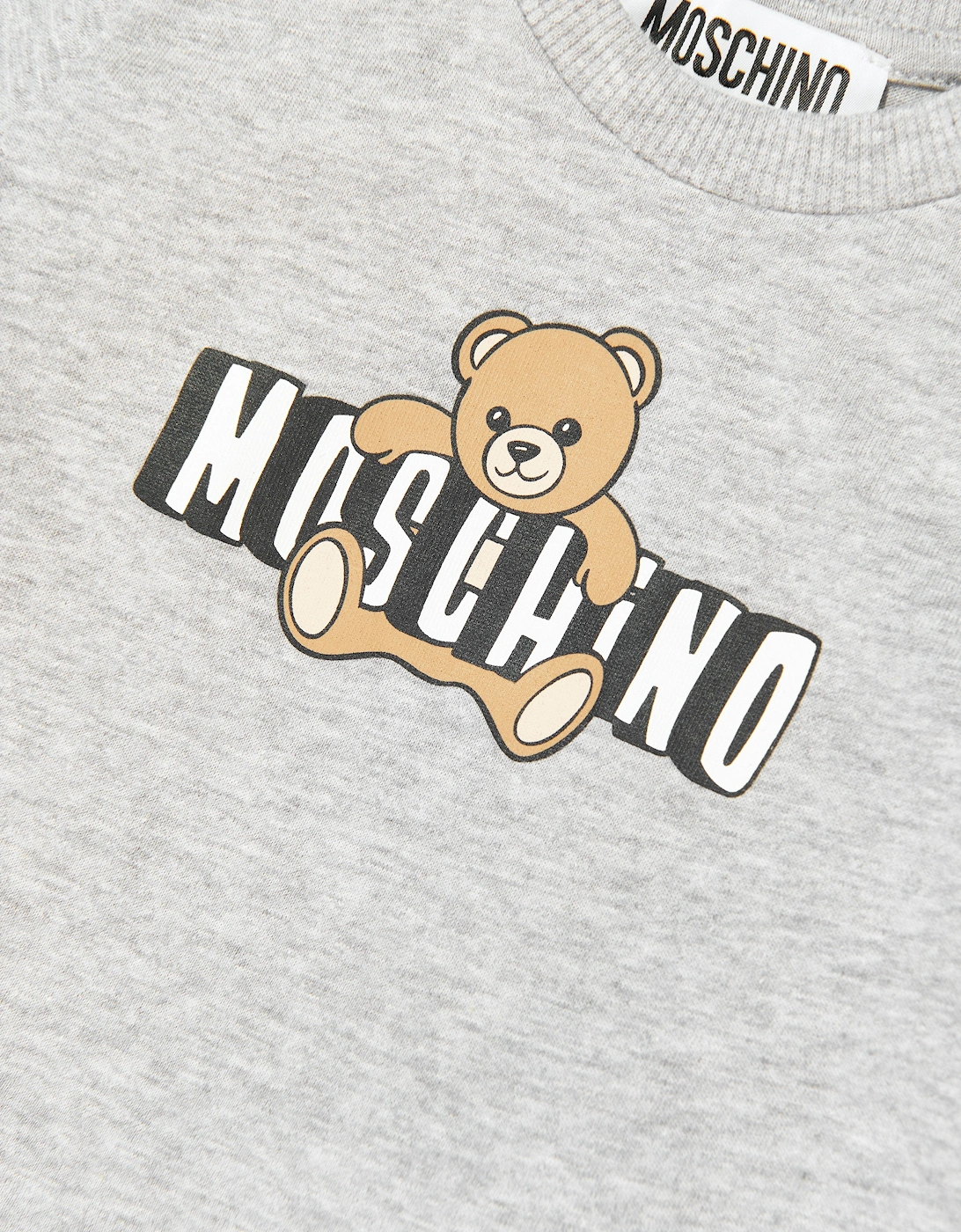 Baby Teddy Bear Logo Short Set in Grey