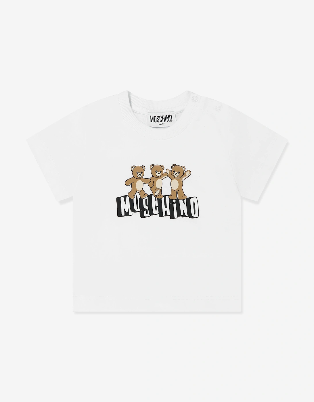 Baby Teddy Bear Logo T-Shirt in White, 5 of 4