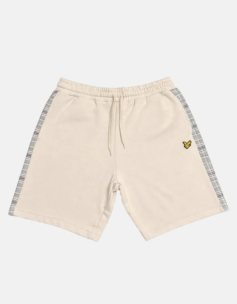 Lyle & Scott Check Panelled Sweatshort - Cove