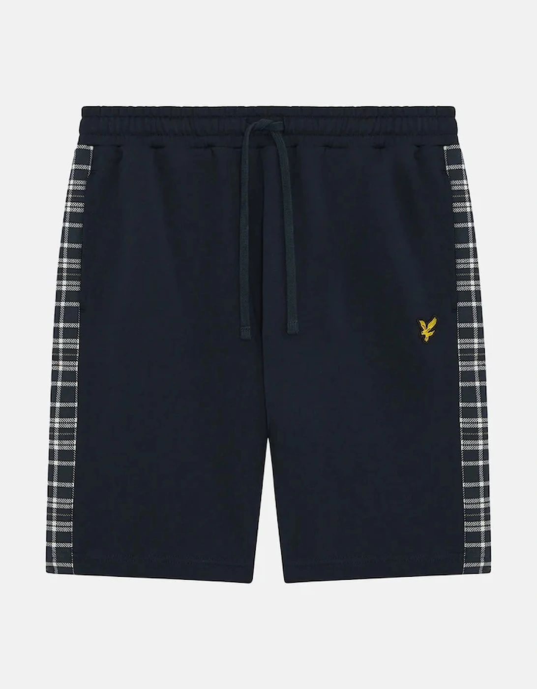 Lyle And Scott Men's Navy Lyle & Scott Check Panelled Sweatshort - Dark  32/33/32 Medium