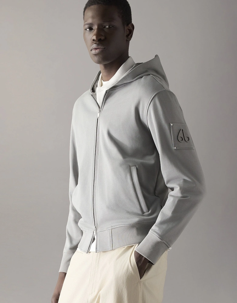 Hartsfield Zip Hoodie Top Grey