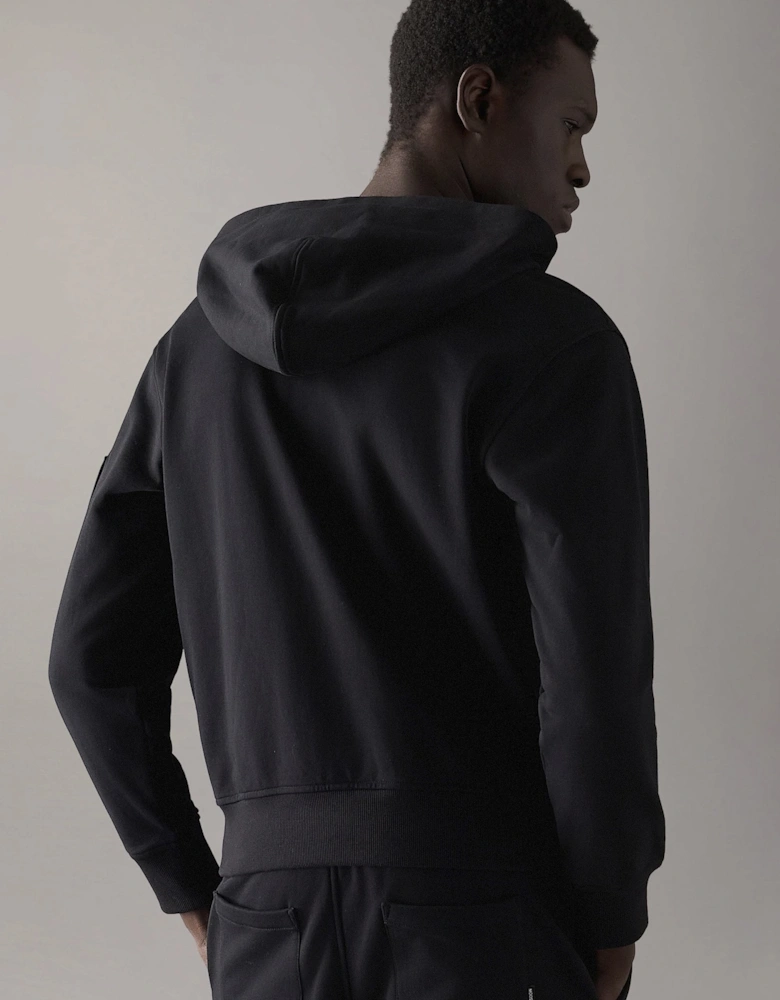 Hartsfield Zip Hooded Top Black