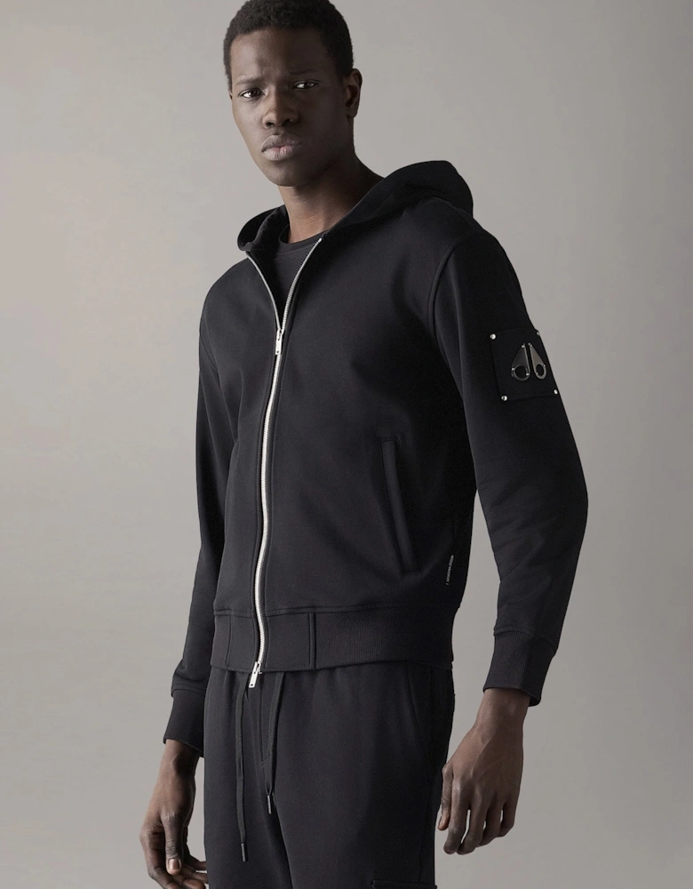 Hartsfield Zip Hooded Top Black