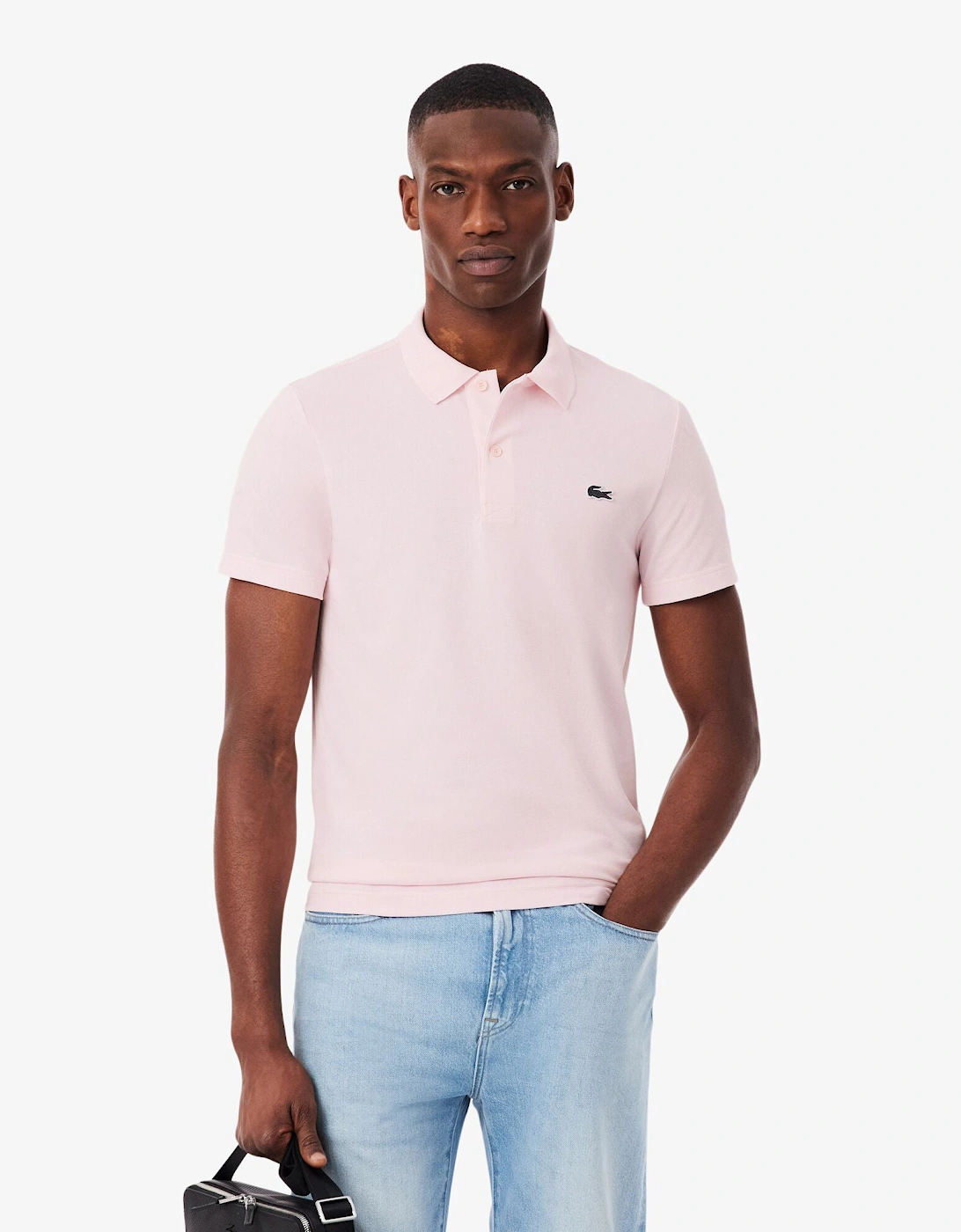 Lacoste Men's Pink Short Sleeved Polo Shirt - Flamingo T03  38 M