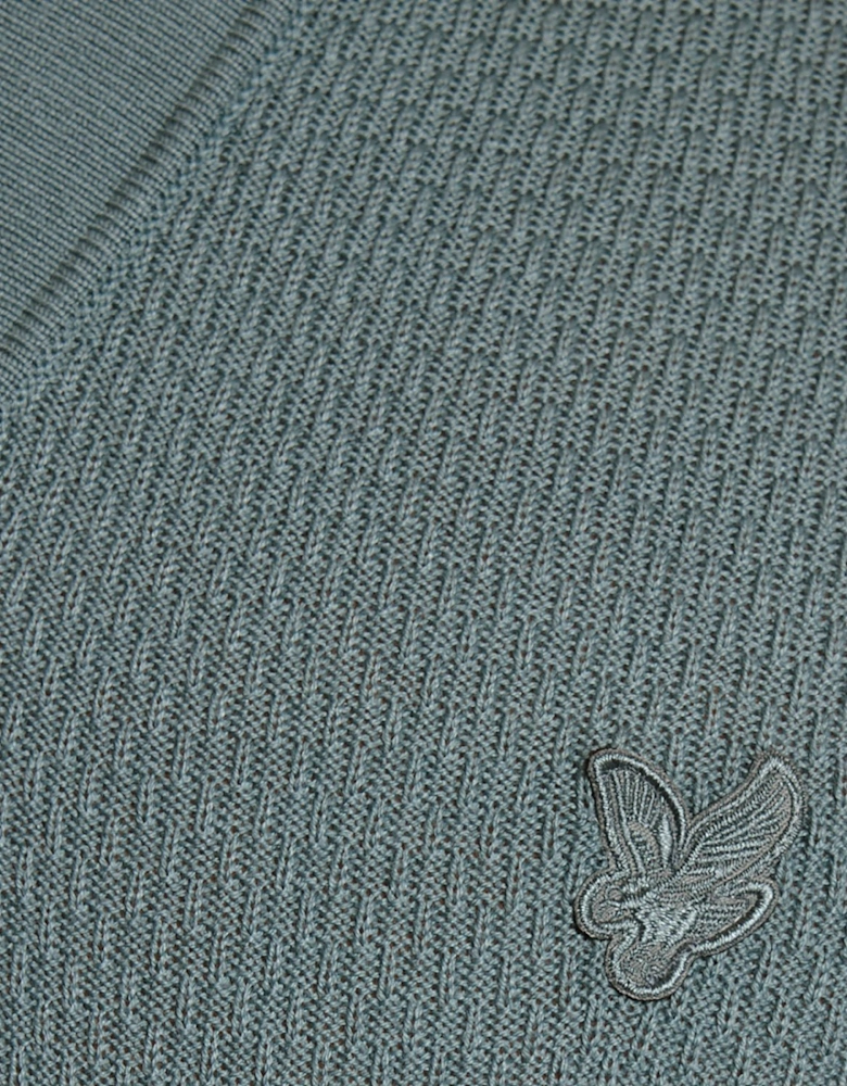 Open Collar Fine Knitted Polo Shirt