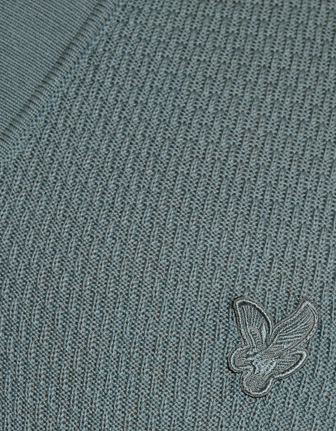 Open Collar Fine Knitted Polo Shirt