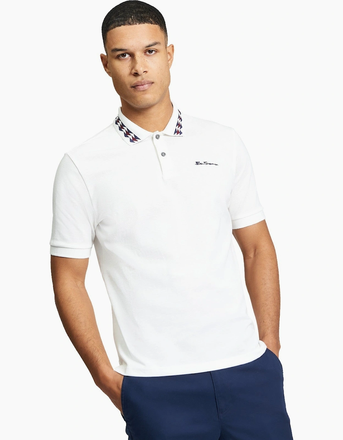 Mens Collar Interest Short Sleeve Polo Shirt, 2 of 1