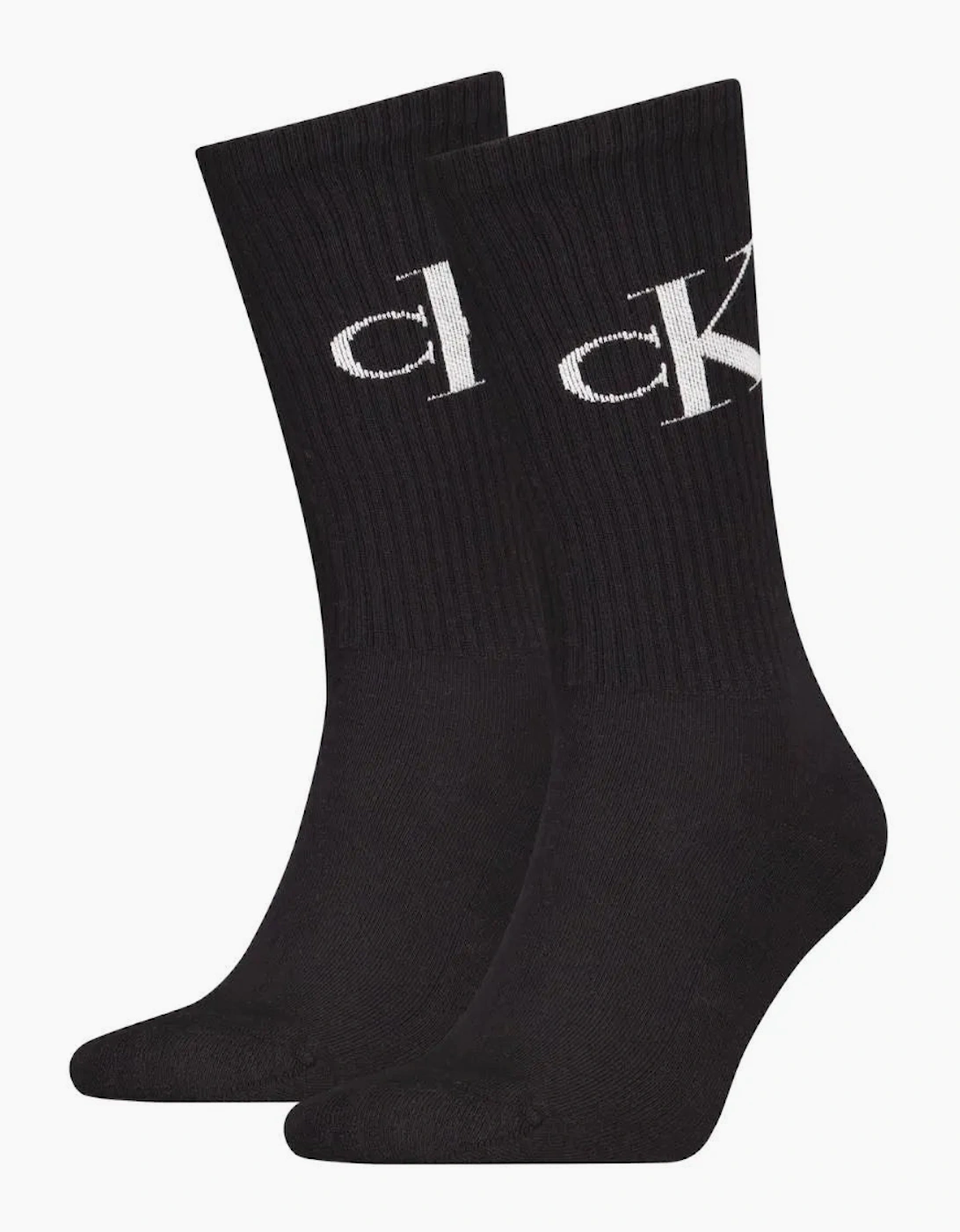2-Pack CK Jeans Logo Sports Socks, Black, 3 of 2