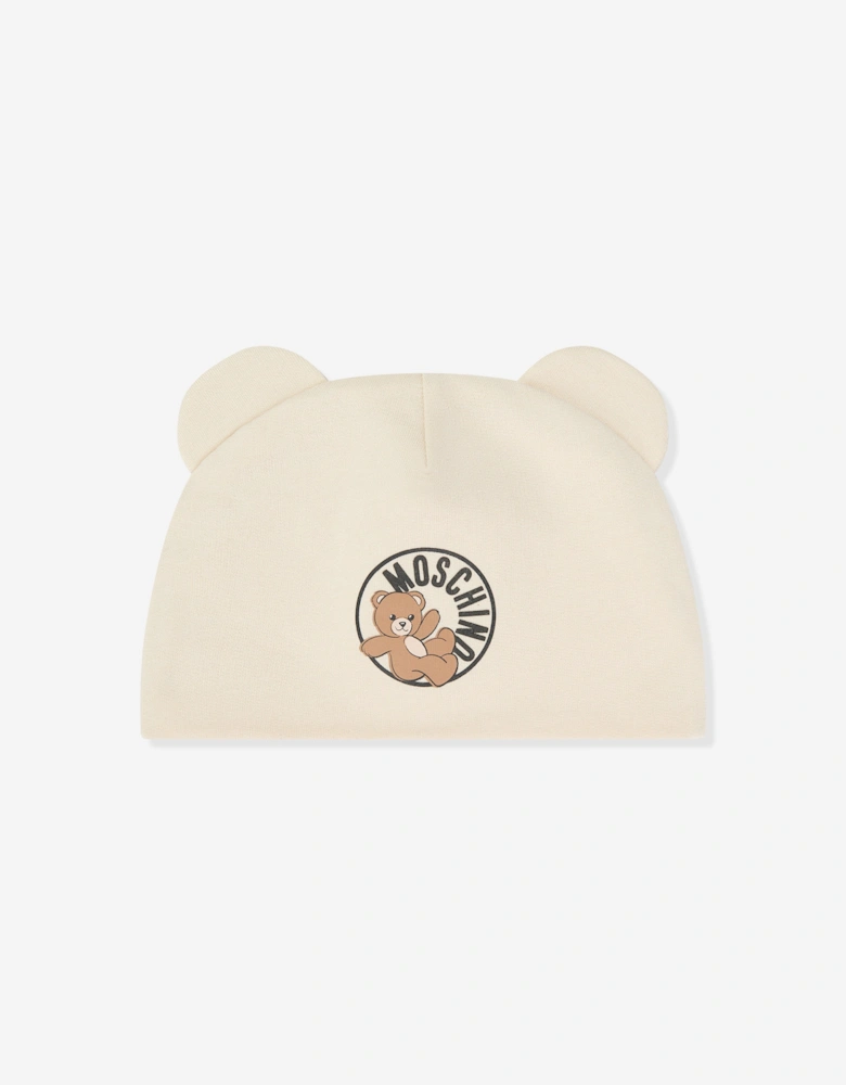 Baby Teddy Bear Logo Babygrow Set in Beige