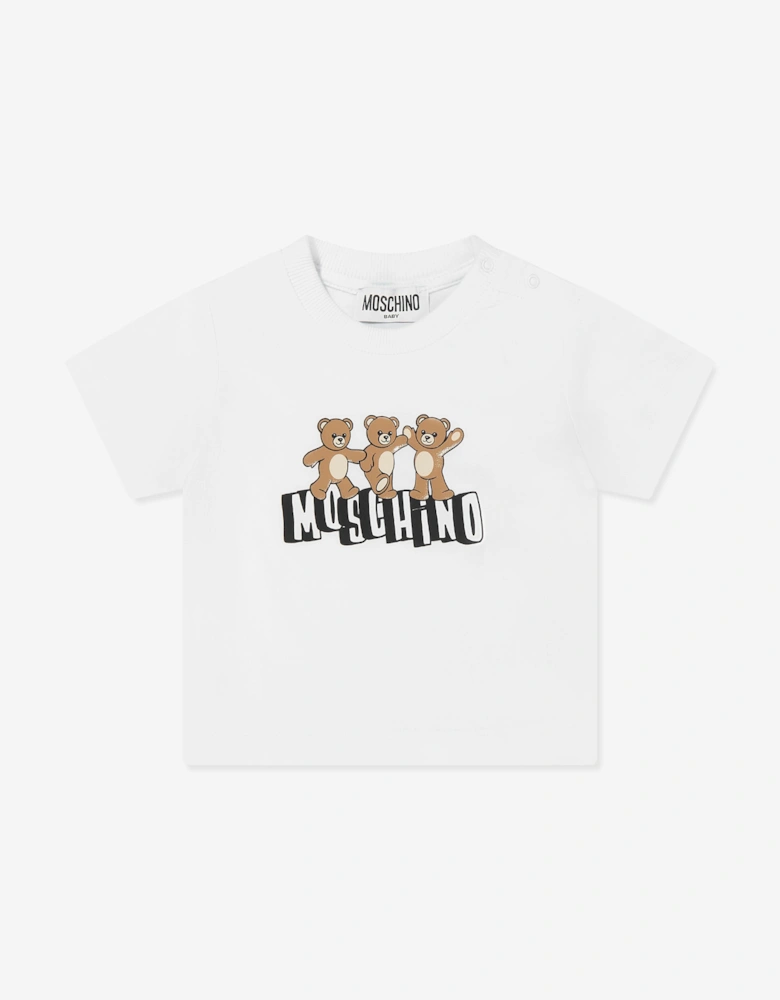 Baby Teddy Bear Logo Short Set in Yellow