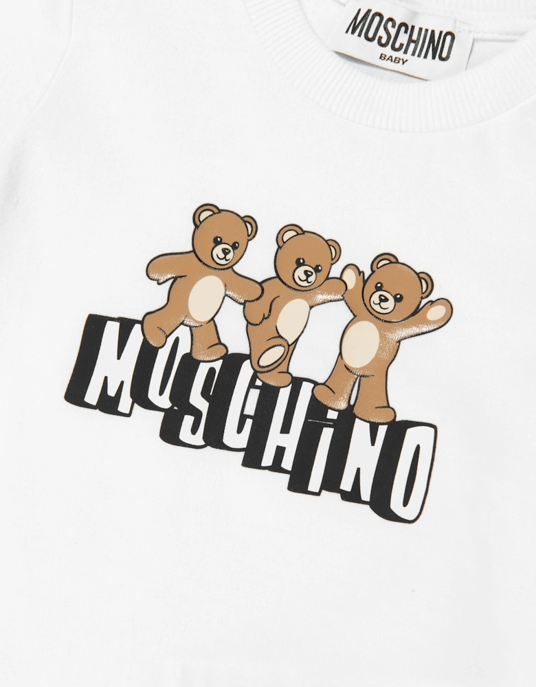 Baby Teddy Bear Logo Short Set in Yellow