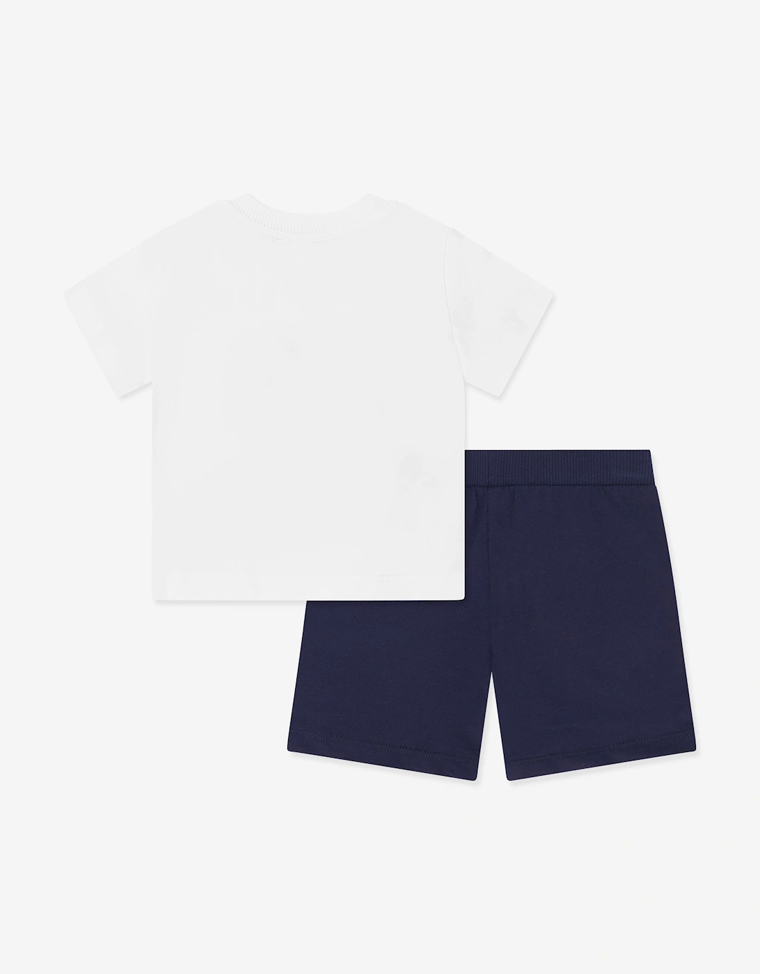 Baby Teddy Bear Logo Short Set in Navy