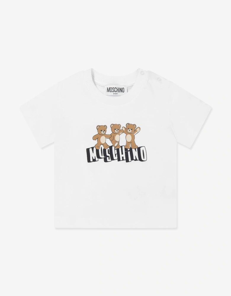 Baby Teddy Bear Logo Short Set in Navy