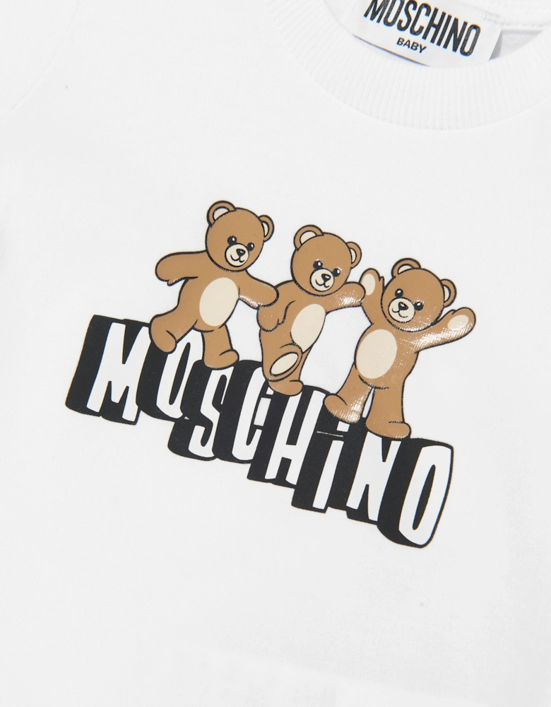 Baby Teddy Bear Logo Short Set in Navy