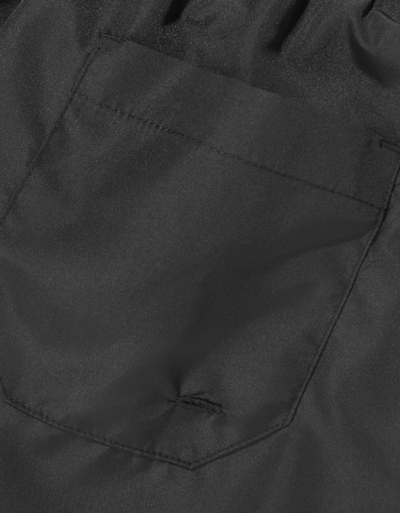 Emporio Armani Boys Logo Tape Swim Shorts in Black