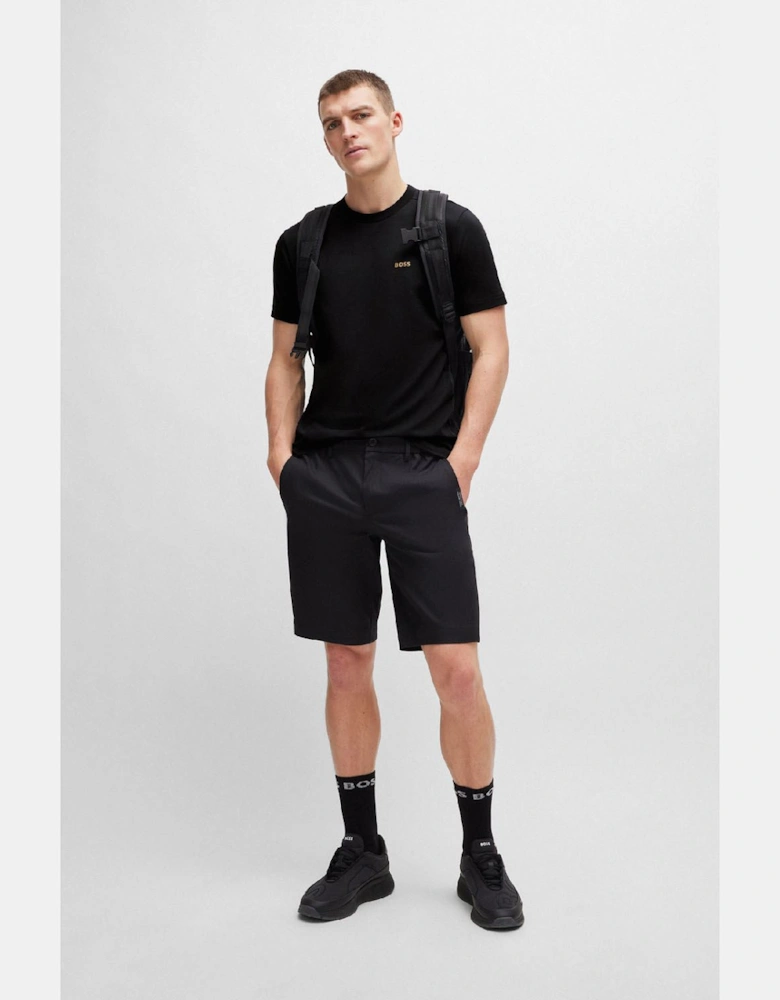 Contrast Logo T-Shirt - Stretch Cotton T-Shirt with Logo Detail