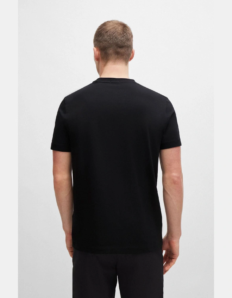 Contrast Logo T-Shirt - Stretch Cotton T-Shirt with Logo Detail