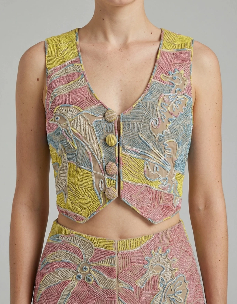 Sunset Reef Embellished Waistcoat