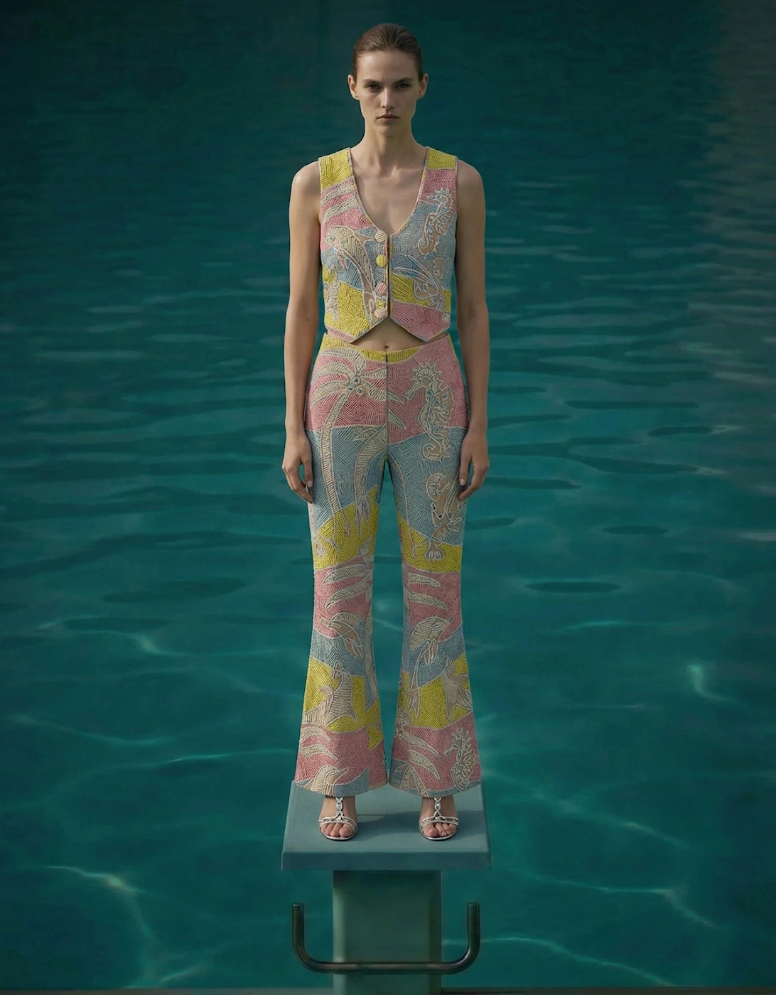 Sunset Reef Embellished Waistcoat