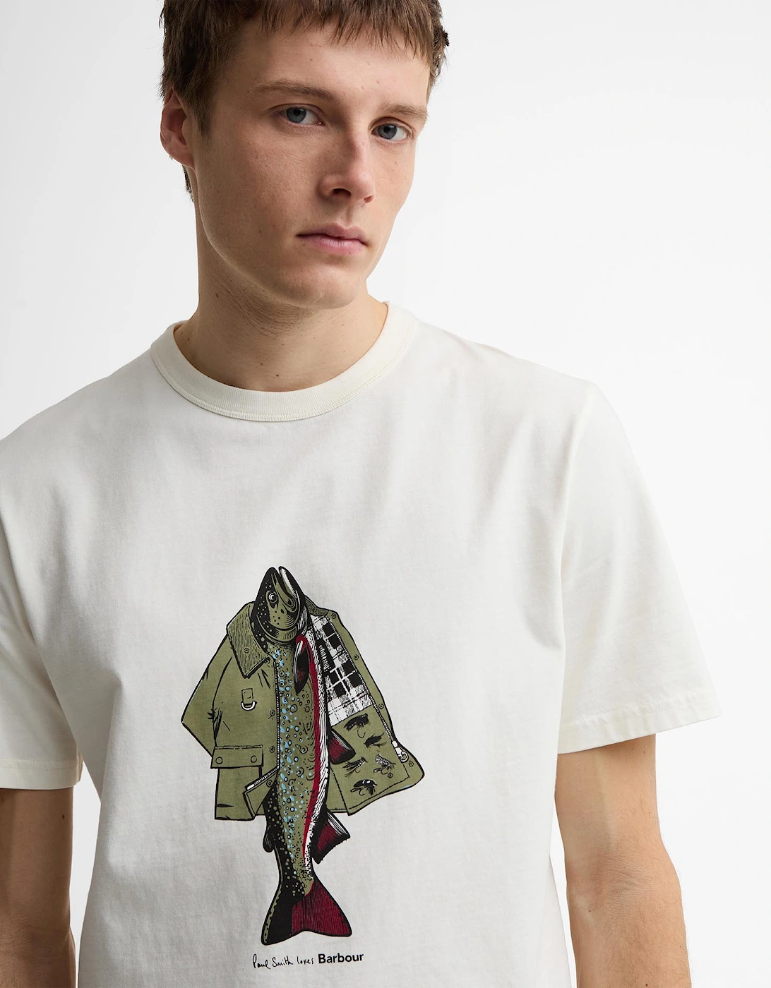 Barbour PS Fishing Jacket T-Shirt WH32  Whisper White