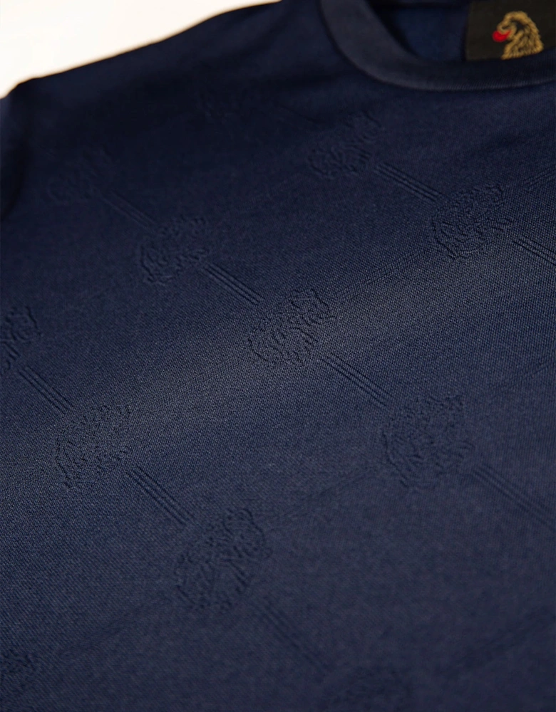 LUKE1977 Arriba textured T-Shirt - Navy Blue