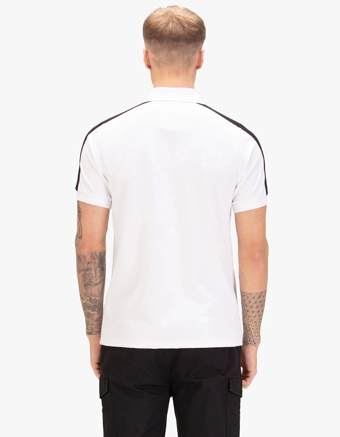 Luke1977 Caltech 1000 Zip Polo Shirt - White/ Black