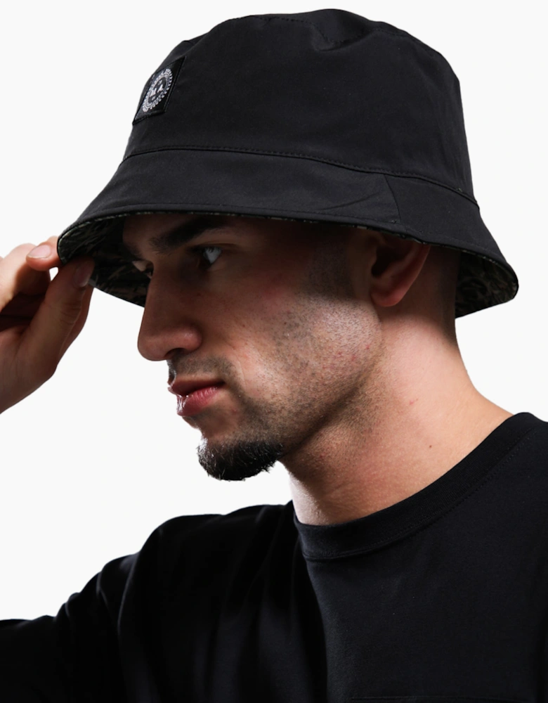 Reversible Bucket Hat Black/Camo