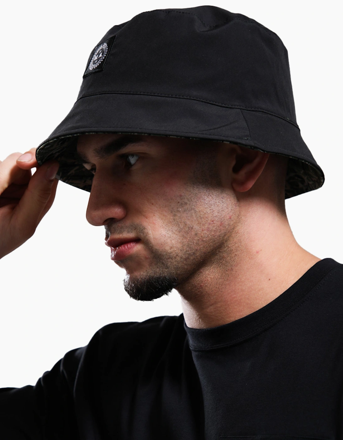 Reversible Bucket Hat Black/Camo