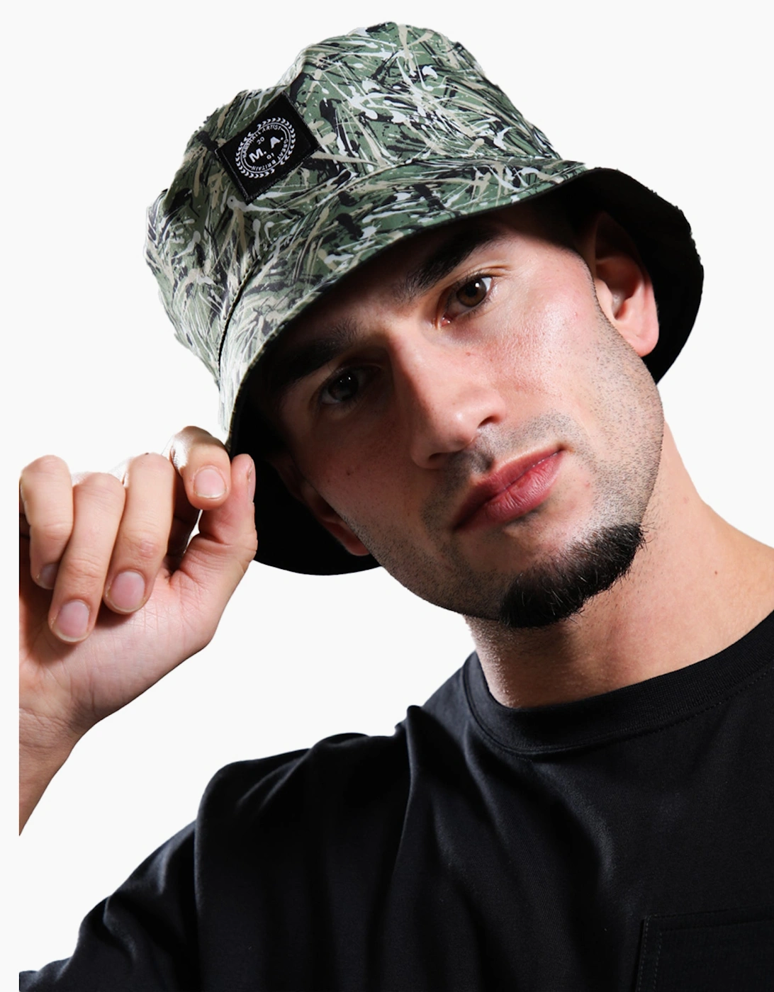 Reversible Bucket Hat Black/Camo, 4 of 3