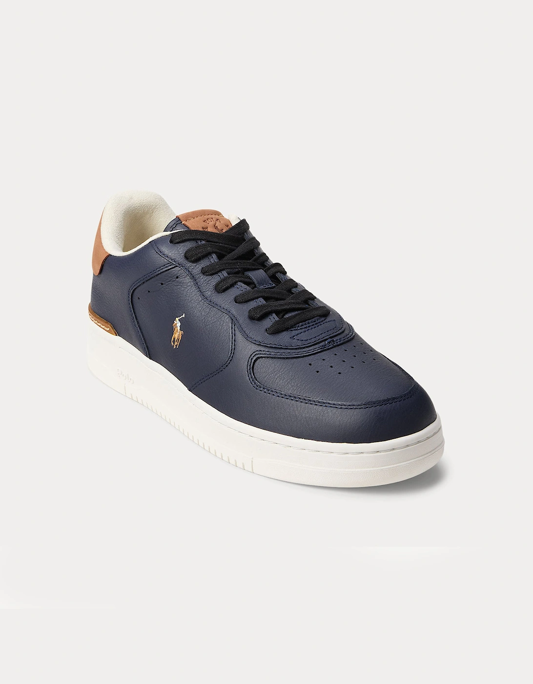 MASTERS CRT Mens Court Trainers Navy/Tan