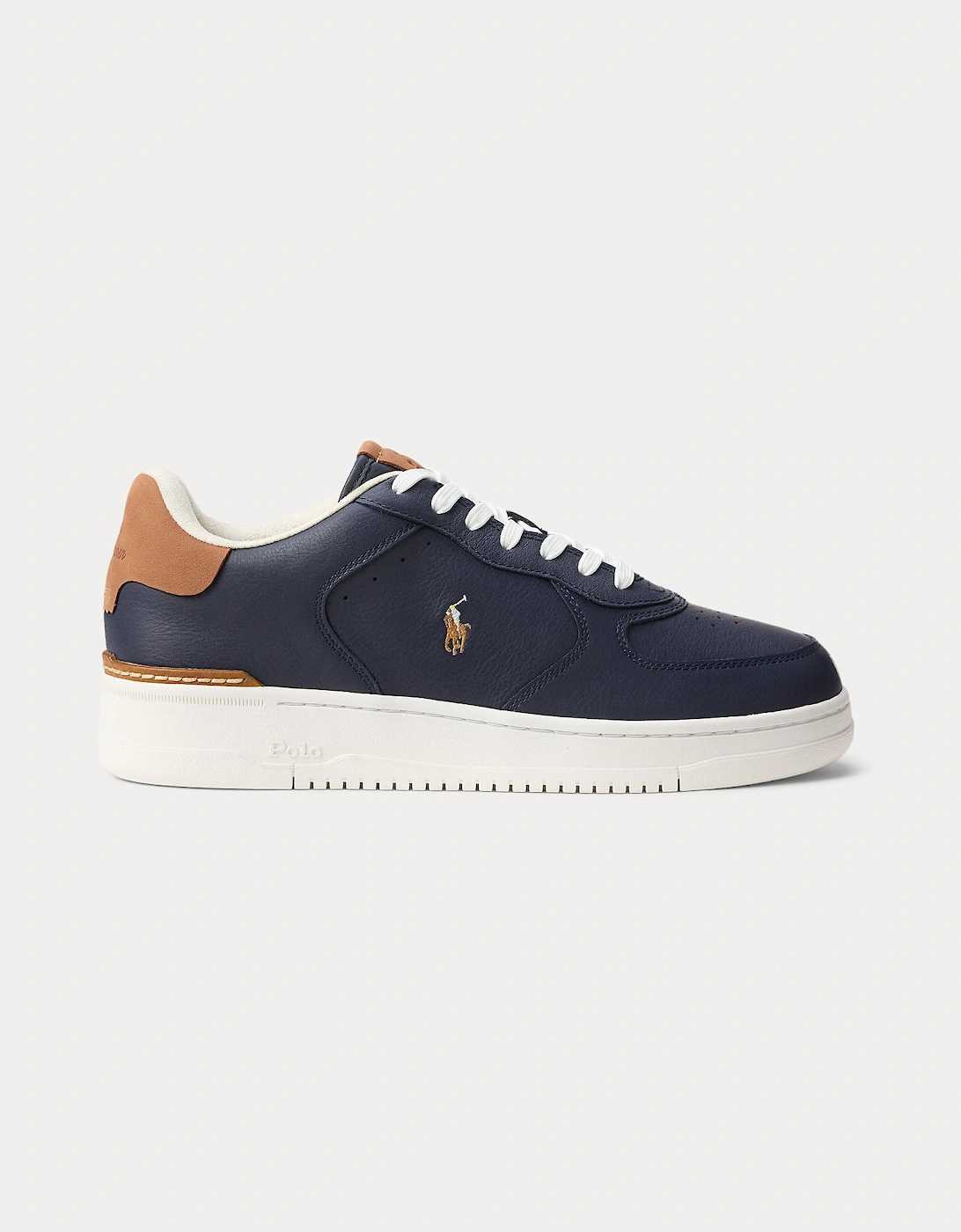 MASTERS CRT Mens Court Trainers Navy/Tan, 6 of 5
