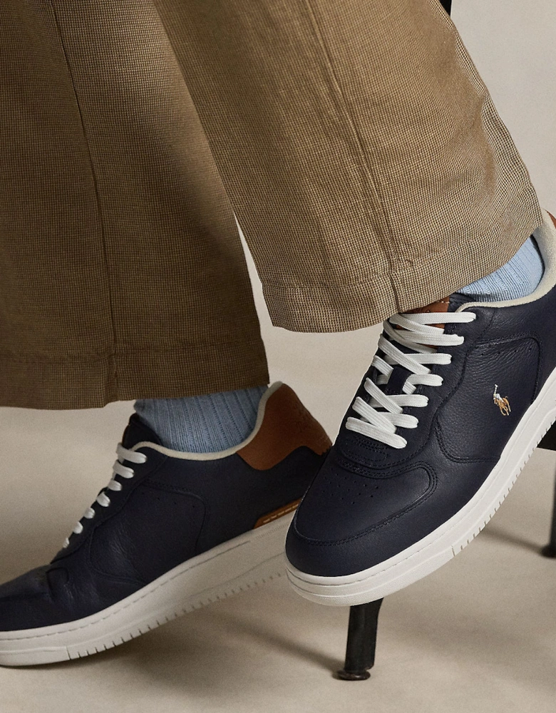 MASTERS CRT Mens Court Trainers Navy/Tan