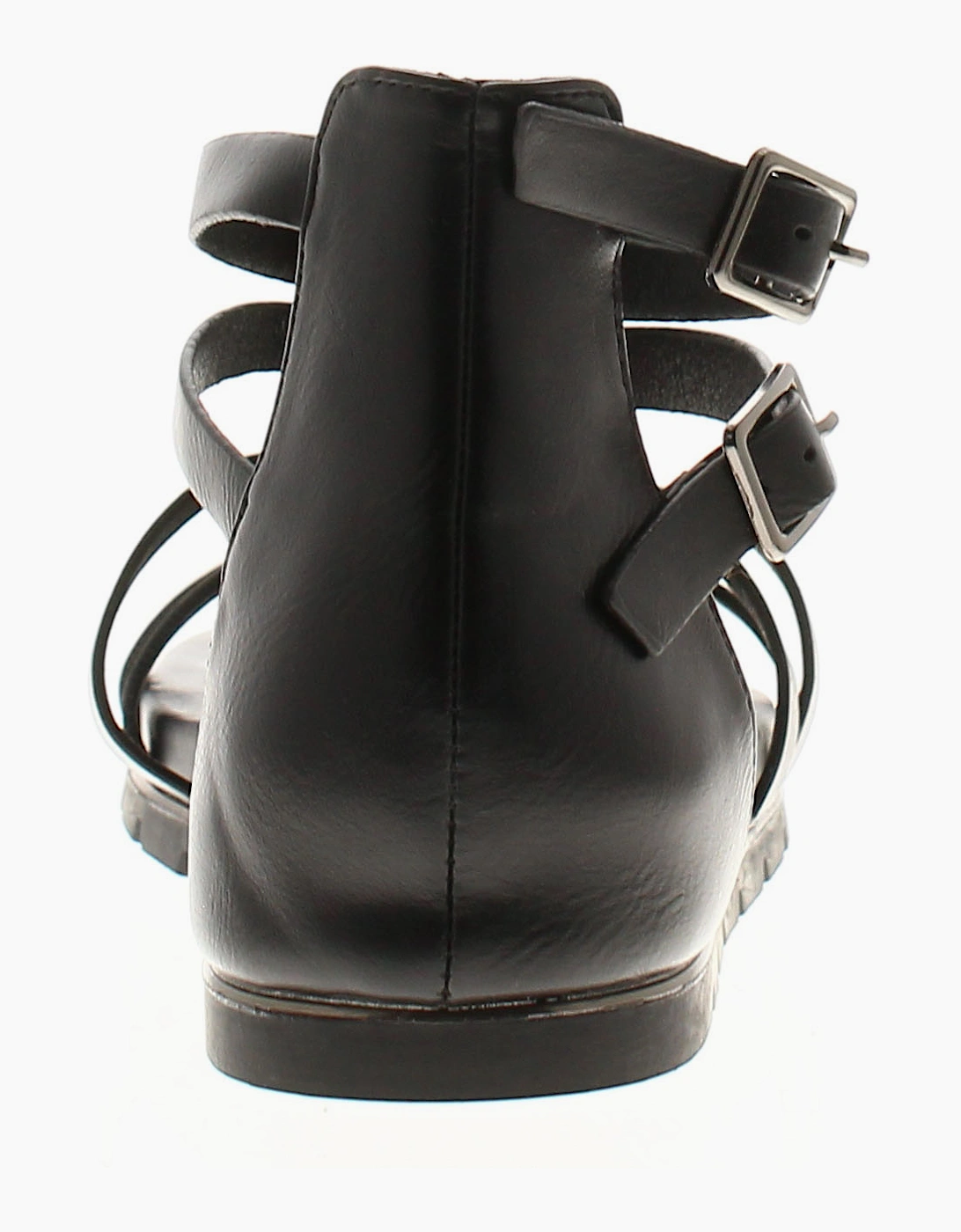 Womens Gladiator Sandals Strappy Valentina Buckle black UK Size