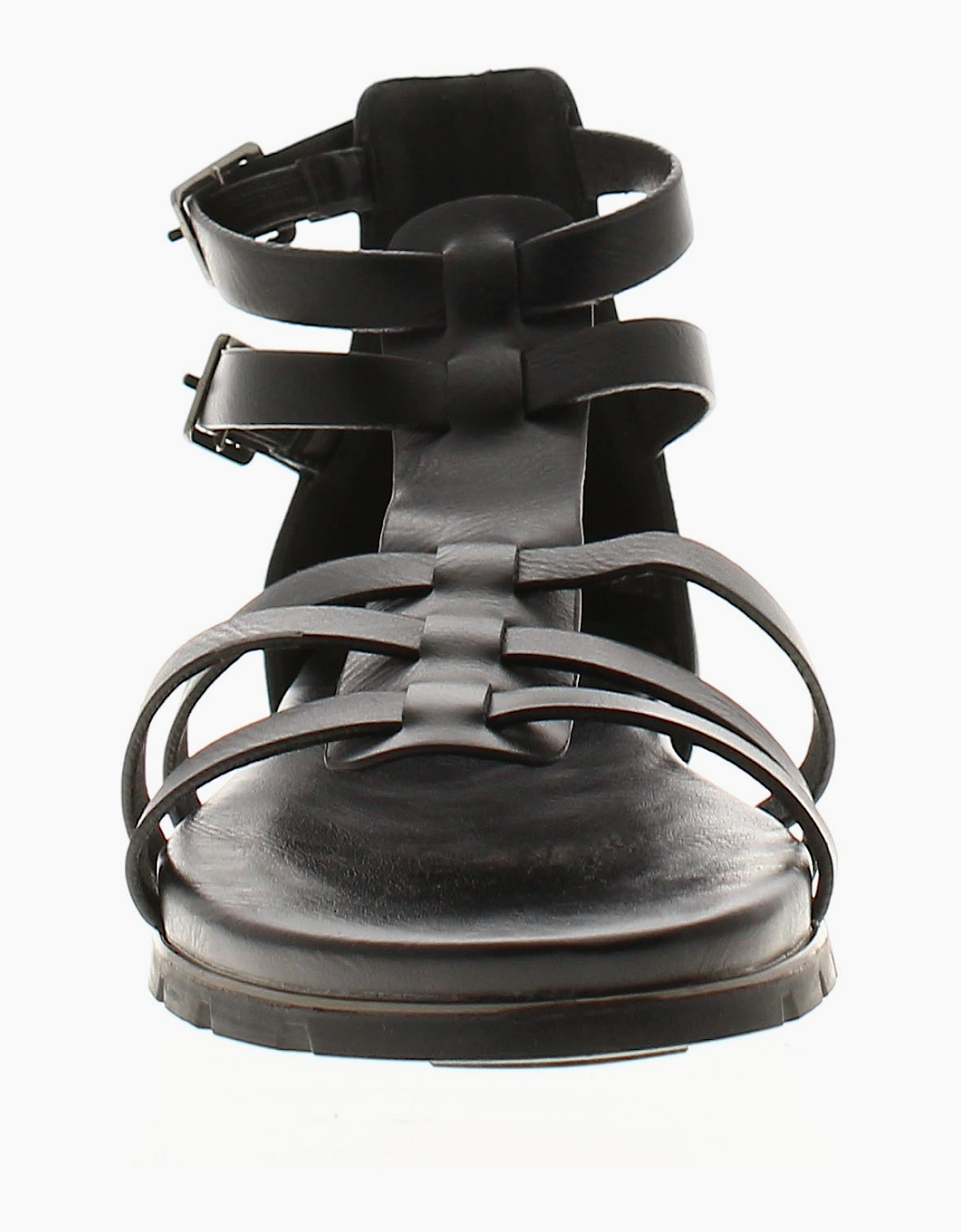 Womens Gladiator Sandals Strappy Valentina Buckle black UK Size