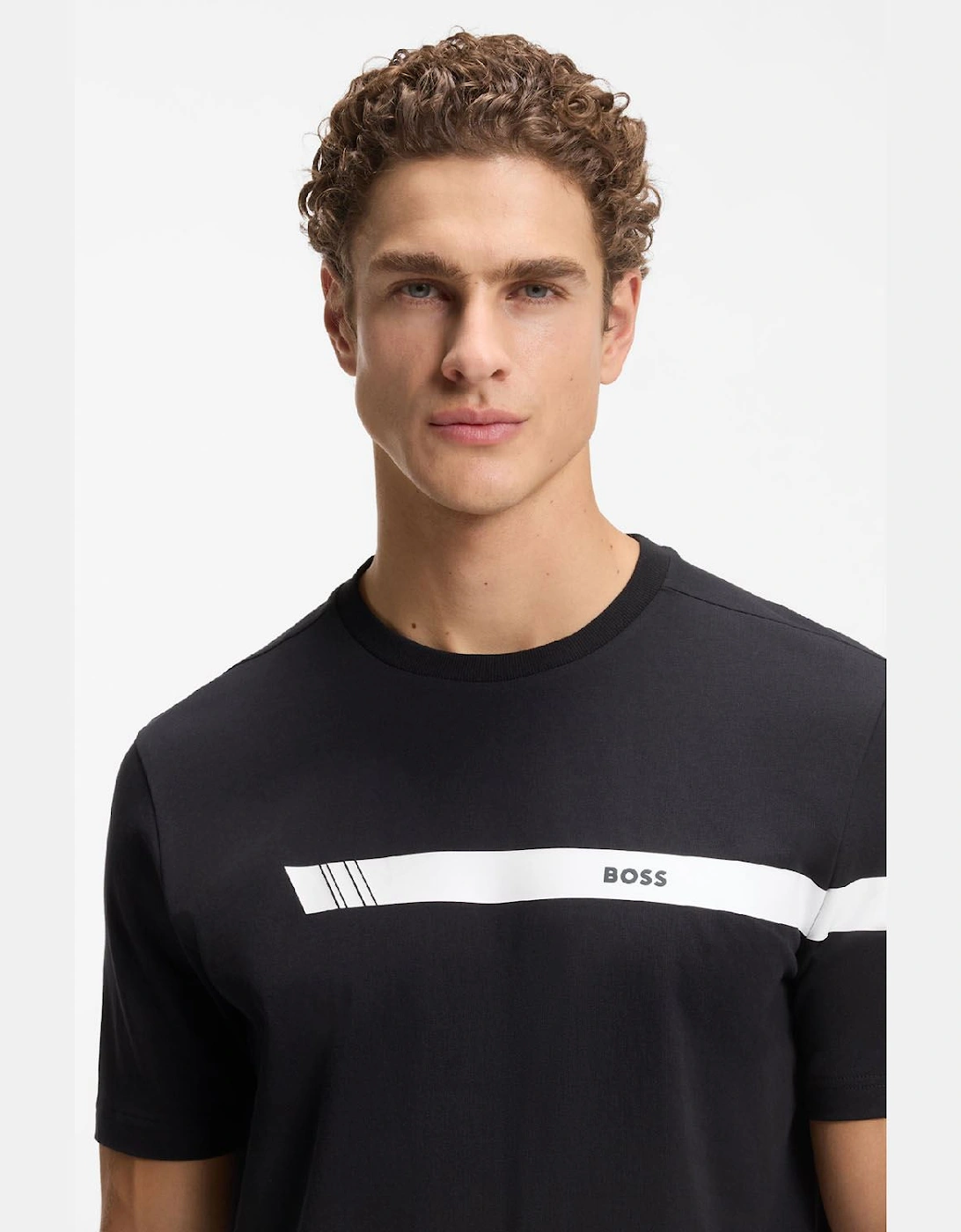 Regular Fit T-Shirt with Logo Stripe