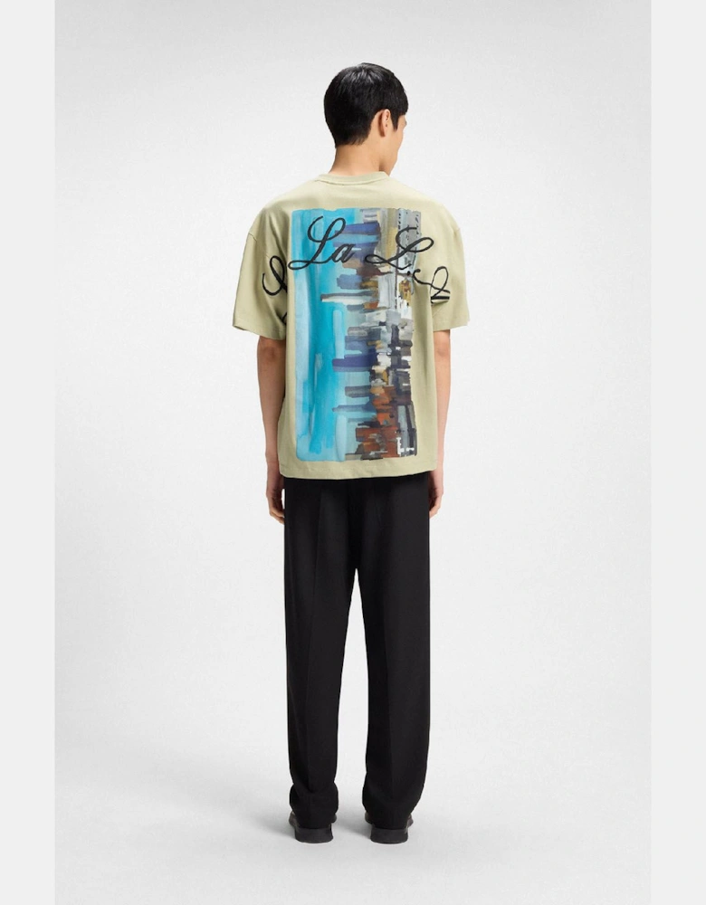 Duwrite Cotton Jersey T-Shirt with LA Artwork