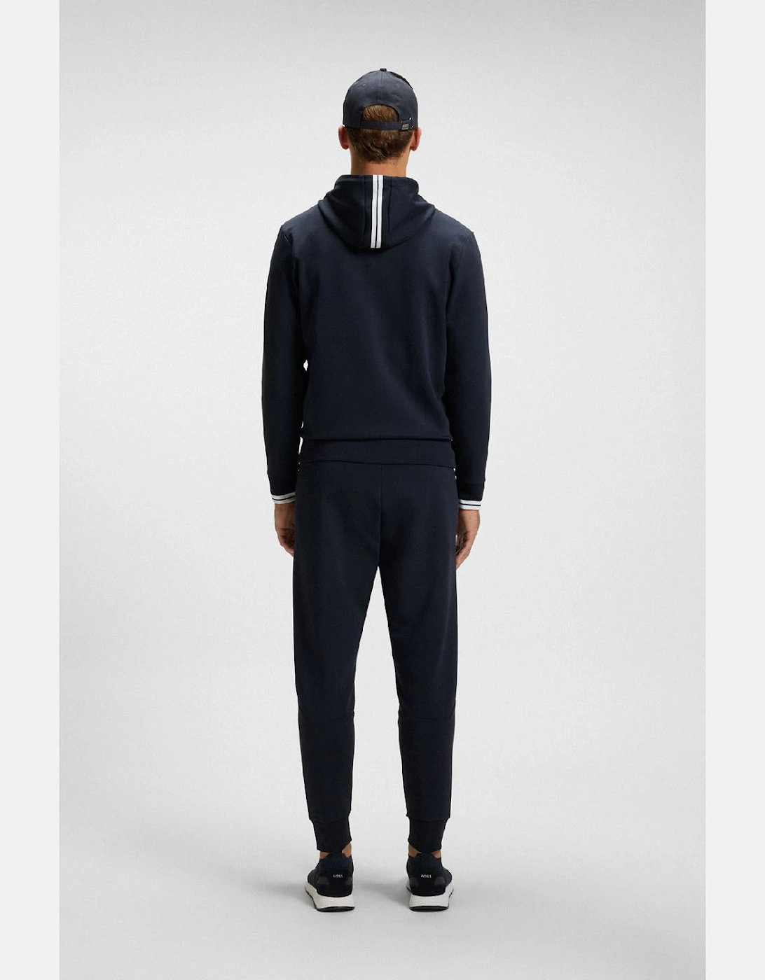 Zone Stripe Detail Zip Up Hoodie