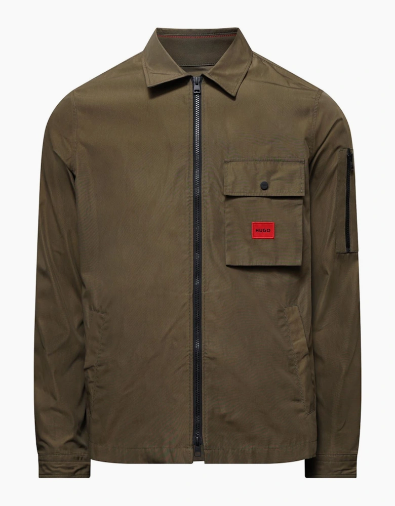 Emmond Zip-Up Cotton Blend Canvas Overshirt