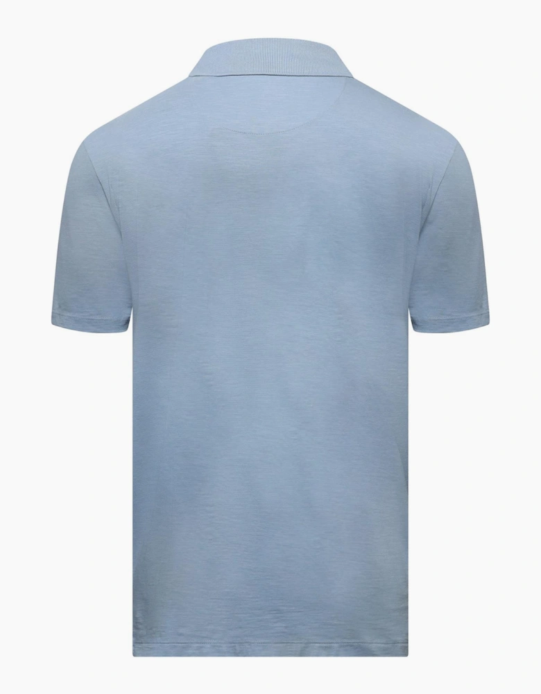 Dekok233 Zip-Neck Polo Shirt in Slub Jersey