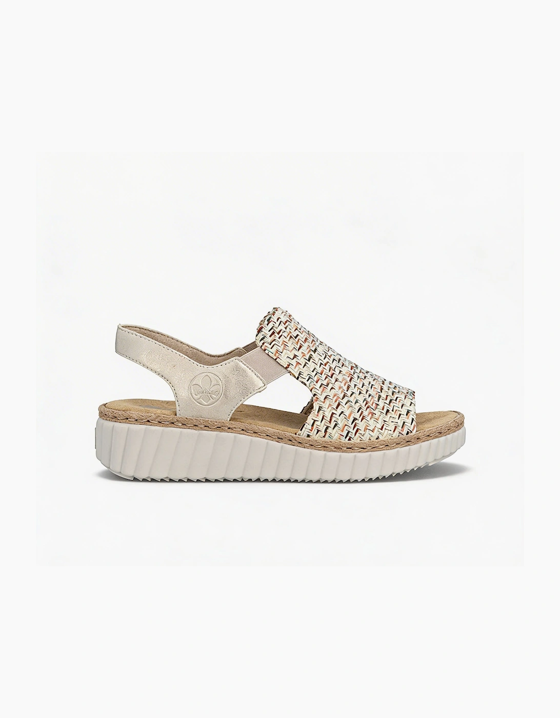 Rieker Women's Cream Rachel Wedge Sandals Beige  7.5 Uk Size 7.5