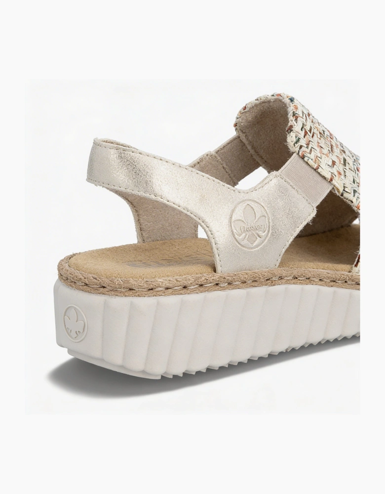 RACHEL Womens Wedge Sandals Beige