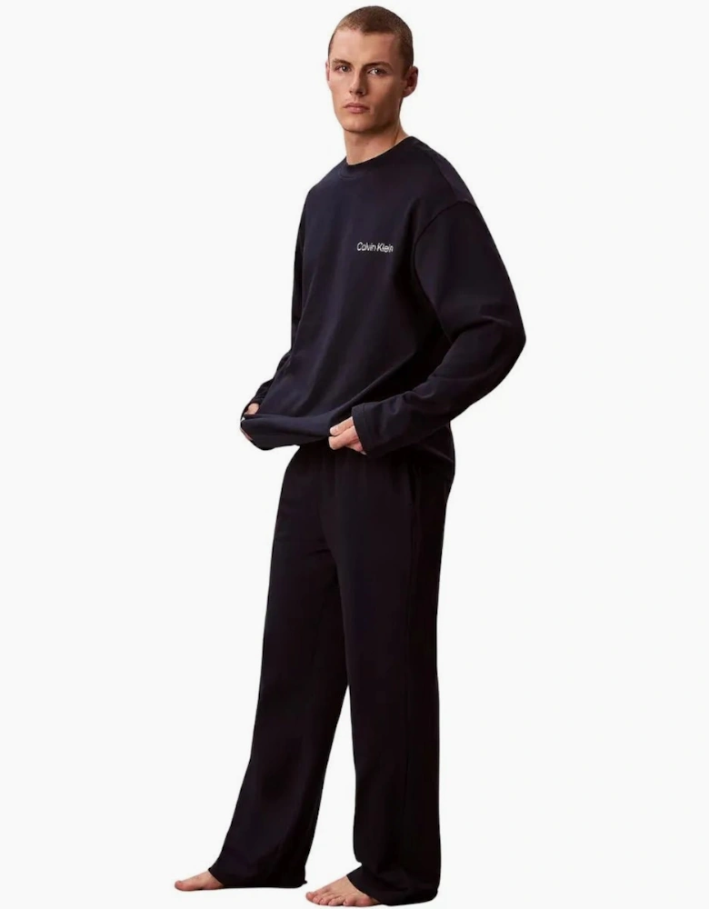 Icon Luxe Jersey Pyjama Set, Dark Navy