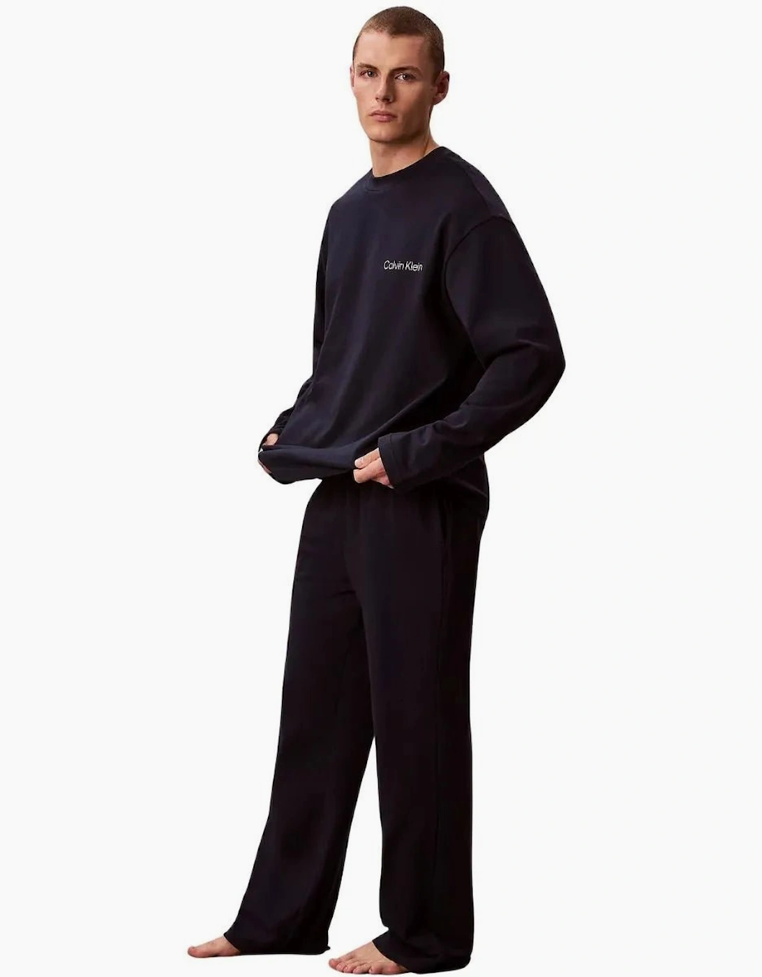 Icon Luxe Jersey Pyjama Set, Dark Navy